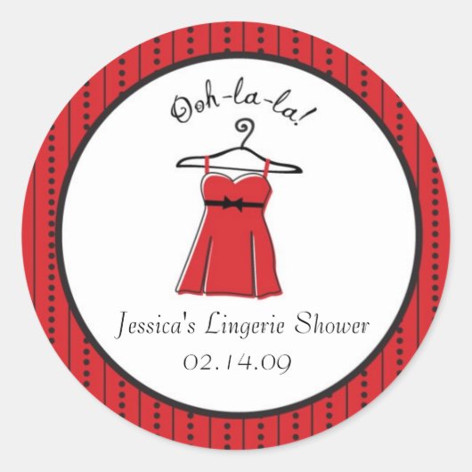 Lingerie Vrijgezellenfeest Stickers (Voorkant)