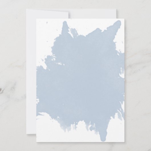 Lingerie Vrijgezellenfeest, stoffige blauwe waterv Kaart (Achterkant)