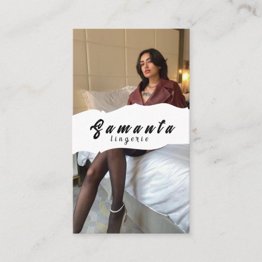 Lingerie Zakelijke Kaart Visitekaartje (Voorkant)
