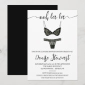 Lingeriedouche, Zwart-wit, Vrijgezellenfeest Kaart (Voorkant / Achterkant)