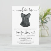 Lingeriedouche, Zwart-wit, Vrijgezellenfeest Kaart (Staand voorkant)