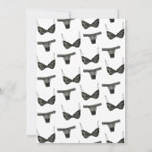 Lingeriedouche, Zwart-wit, Vrijgezellenfeest Kaart (Achterkant)