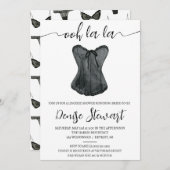 Lingeriedouche, Zwart-wit, Vrijgezellenfeest Kaart (Voorkant / Achterkant)