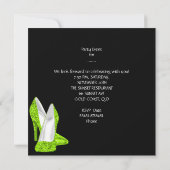 Linggroen Bachelorette Party Shoes Corset Kaart (Achterkant)