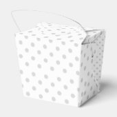 Linggroen en grijs Polka Dots-Baby shower Bedankdoosjes (Achterkant)