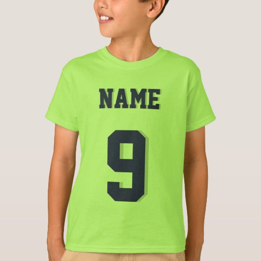 Linggroen en marineKinderen | Sport Jersey Design T-shirt (Voorkant)