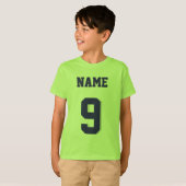 Linggroen en marineKinderen | Sport Jersey Design T-shirt (Voorkant volledig)