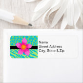 Linggroen en Turquoise Zebra & Cheetah Roze ventil Etiket (Insitu)