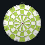 Linggroen en wit dartbord<br><div class="desc">Lime Green and White Dart Board</div>