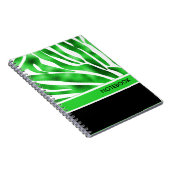 Linggroen en wit Zebra notitieboek (Rechterzijde)