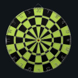 Linggroen en zwart dartbord<br><div class="desc">Lime Green and Black Dart Board</div>