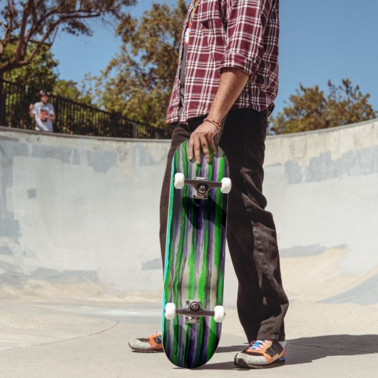 Linggroen gesmolten striptekenbord persoonlijk skateboard (Buiten 2)