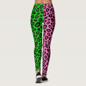 Linggroen - Hot Pink Leopard Animal  Leggings (Achterkant)