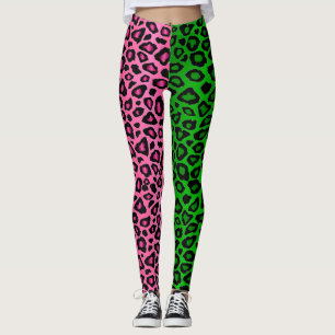 Linggroen - Hot Pink Leopard Animal  Leggings