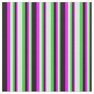 Linggroen, lavender, Fuchsia en zwart gekleurd Stof