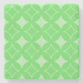 Linggroen scheepspatroon stenen onderzetter (Voorkant)