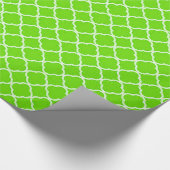 Linggroen vierfoil met rasterend opvulpapier cadeaupapier (Hoek)