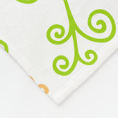 Linggroene bessen | Meisse Floral Pattern Fleece Deken (Hoek)