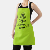Linggroene bibpron met aangepast, kalme tekst houd schort (Insitu)