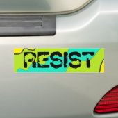 Linggroene, Blauwgroen en gele RESIST Bumpersticke Bumpersticker (Op auto)