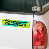 Linggroene, Blauwgroen en gele RESIST Bumpersticke Bumpersticker (Op Truck)
