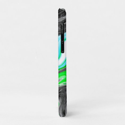 Linggroene en blauwe marmer zoals Swirls Case-Mate iPhone Case (Achterkant/links)