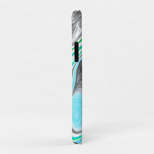 Linggroene en blauwe marmer zoals Swirls Case-Mate iPhone Case (Achterkant/rechts)