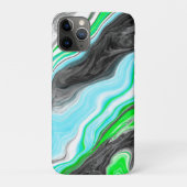 Linggroene en blauwe marmer zoals Swirls Case-Mate iPhone Case (Achterkant)
