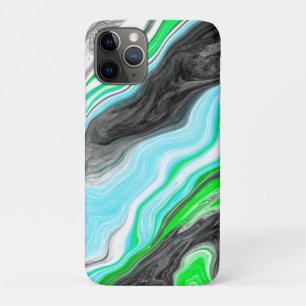 Linggroene en blauwe marmer zoals Swirls Case-Mate iPhone Case
