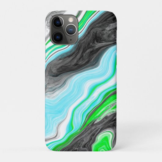 Linggroene en blauwe marmer zoals Swirls Case-Mate iPhone Case (Achterkant)