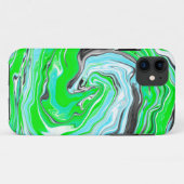 Linggroene en blauwe marmer zoals Swirls Case-Mate iPhone Case (Achterkant (horizontaal))