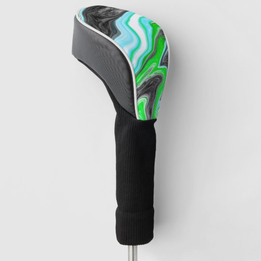 Linggroene en blauwe marmer zoals Swirls Golfheadcover