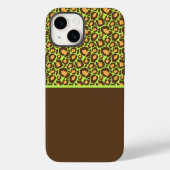 Linggroene en bruine Cheetah-printtas Case-Mate iPhone Case (Achterkant)
