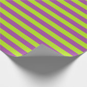 Linggroene en Paarse strepen Cadeaupapier (Hoek)