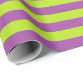 Linggroene en Paarse strepen Cadeaupapier (Rol Hoek)