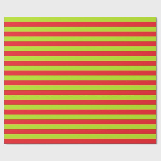 Linggroene en rode strepen cadeaupapier (Vlak)