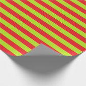 Linggroene en rode strepen cadeaupapier (Hoek)