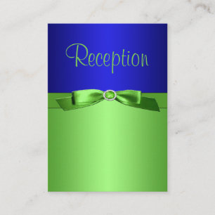Linggroene en Royal Blue Enclosure Card Informatiekaartje