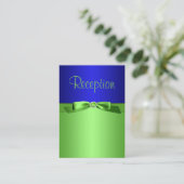 Linggroene en Royal Blue Enclosure Card Informatiekaartje (Staand voorkant)