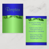 Linggroene en Royal Blue Enclosure Card Informatiekaartje (Voorkant / Achterkant)