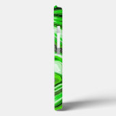 Linggroene en zwarte marmer zoals Swirls Fluid Art Case-Mate iPhone Case (Achterkant / Links)