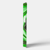 Linggroene en zwarte marmer zoals Swirls Fluid Art Case-Mate iPhone Case (Achterkant / Rechts)