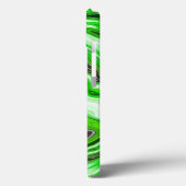 Linggroene en zwarte marmer zoals Swirls Fluid Art Case-Mate iPhone Case (Achterkant / Links)