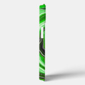 Linggroene en zwarte marmer zoals Swirls Fluid Art Case-Mate iPhone Case (Achterkant / Rechts)