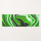 Linggroene en zwarte marmer zoals Swirls Fluid Art Yogamat (Voorkant (horizontaal))