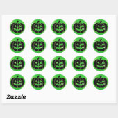 Linggroene en zwarte pompoen, Halloween Stickers (Vel)