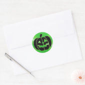 Linggroene en zwarte pompoen, Halloween Stickers (Envelop)