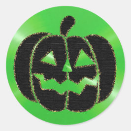 Linggroene en zwarte pompoen, Halloween Stickers