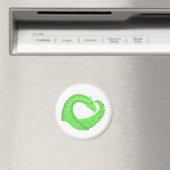 Linggroene hartdraak op wit magneet (Insitu (Vaatwasser))