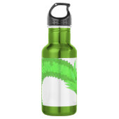 Linggroene hartdraak op wit waterfles (Voorkant)